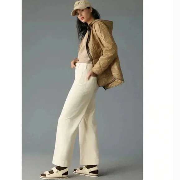 Anthropologie The Colette Corduroy Crop Wide-Leg Pants by Maeve - Picture 3 of 11